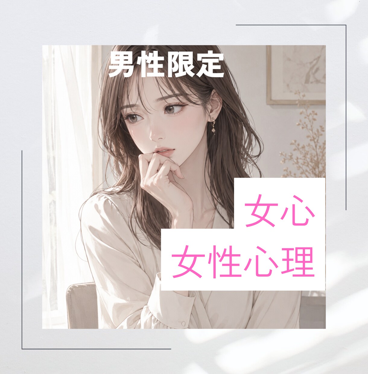 男性限定✿女性心理を一緒に読み解きます 女性の反応、その理由を整理します♪ イメージ1