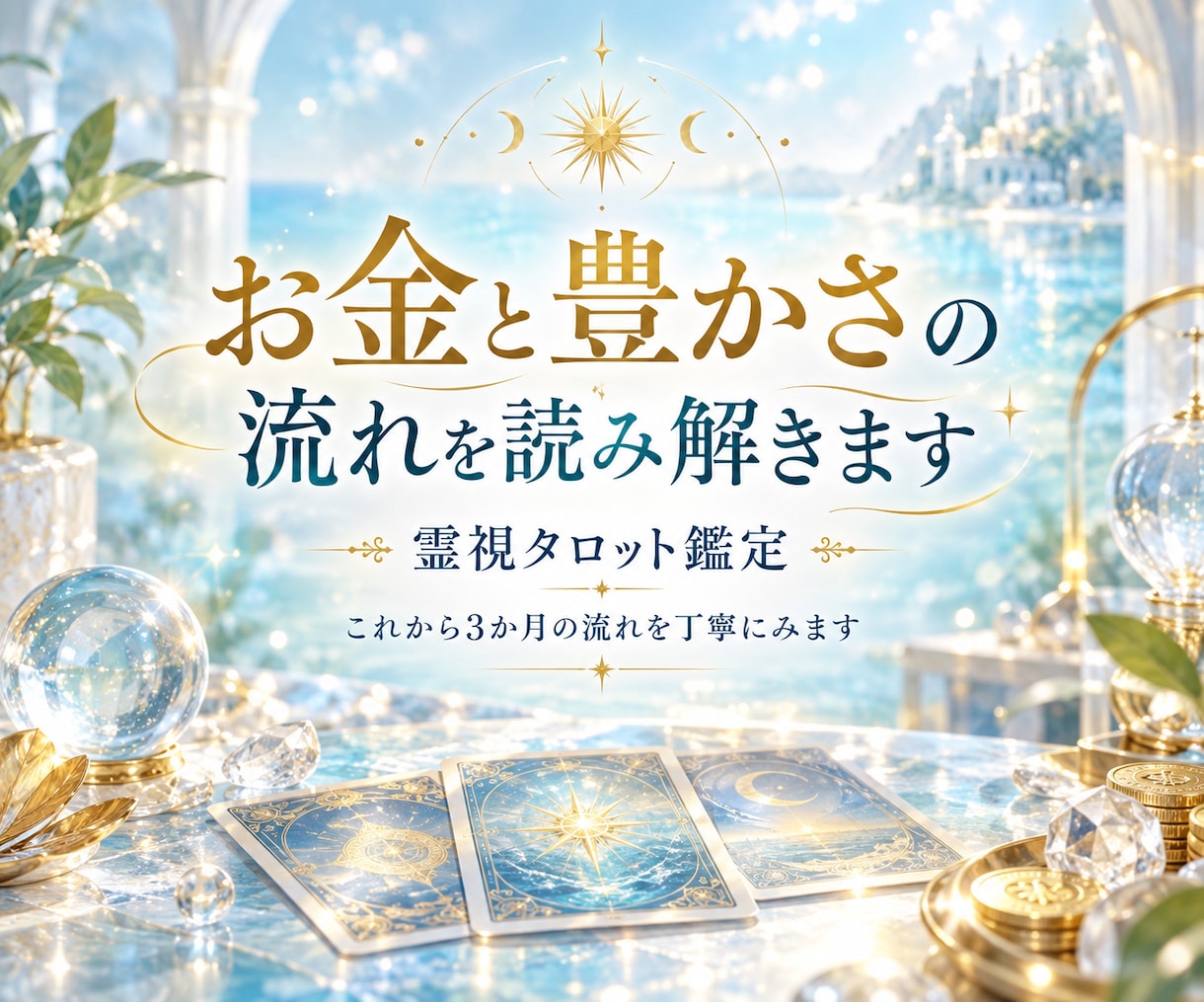お金と豊かさの流れを霊視タロットで読み解きます 今のお金の状態から3か月の流れ・機会・注意点まで イメージ1