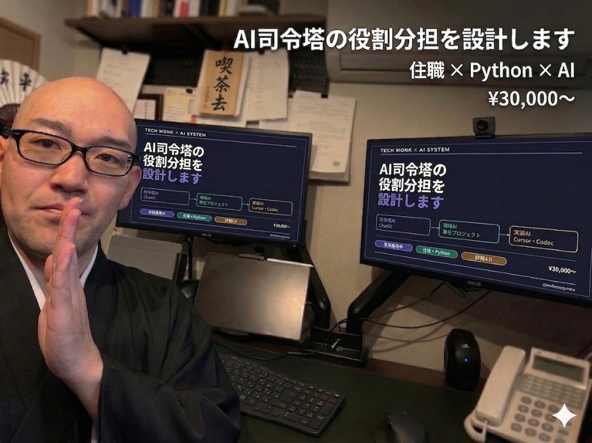 AI司令塔の役割分担を設計します 個人事業主のAI活用を仕組みから整えます イメージ1