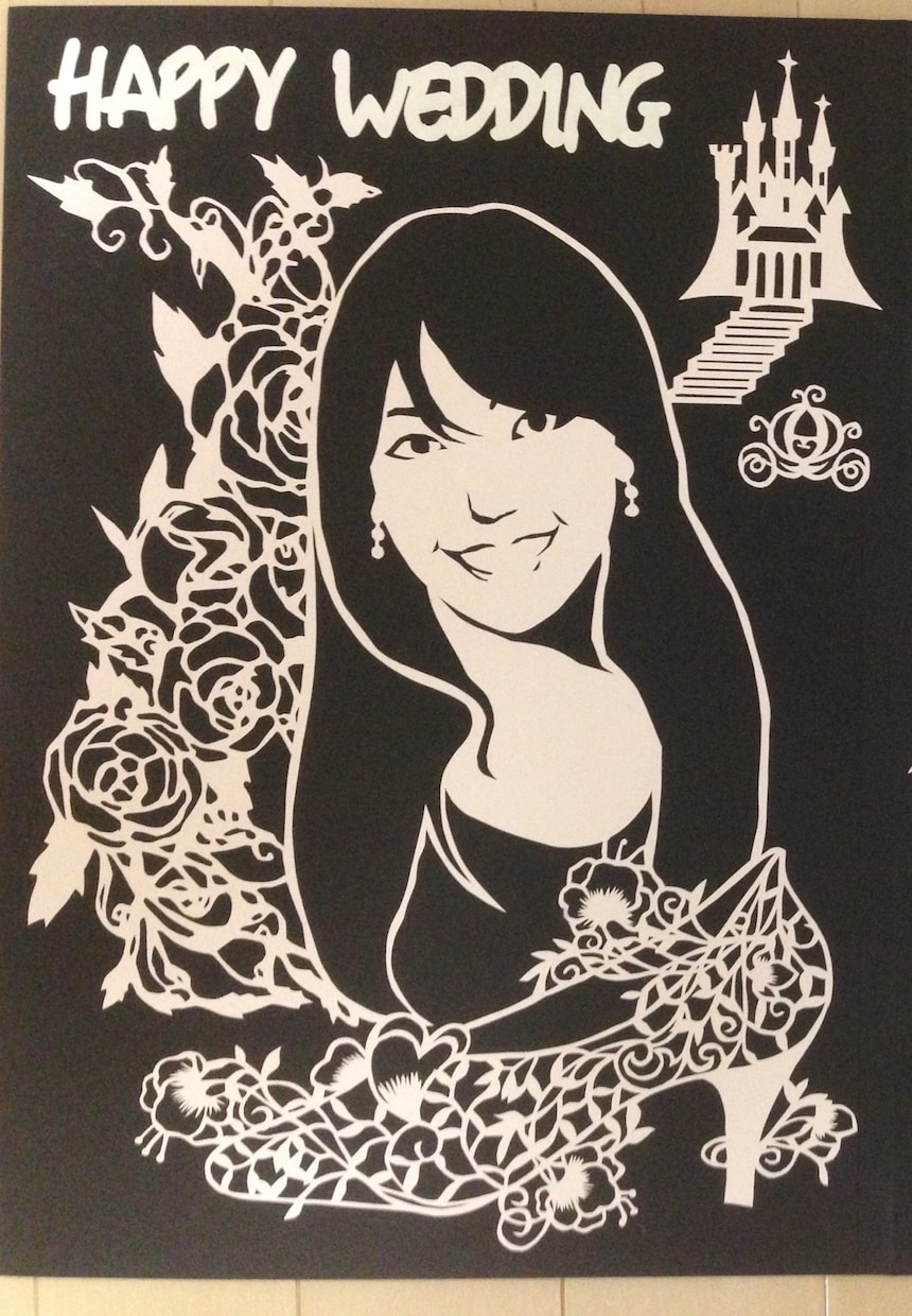 結婚式 ウェルカムボードを作ります 切り絵のオリジナルウェルカムボード イメージ3