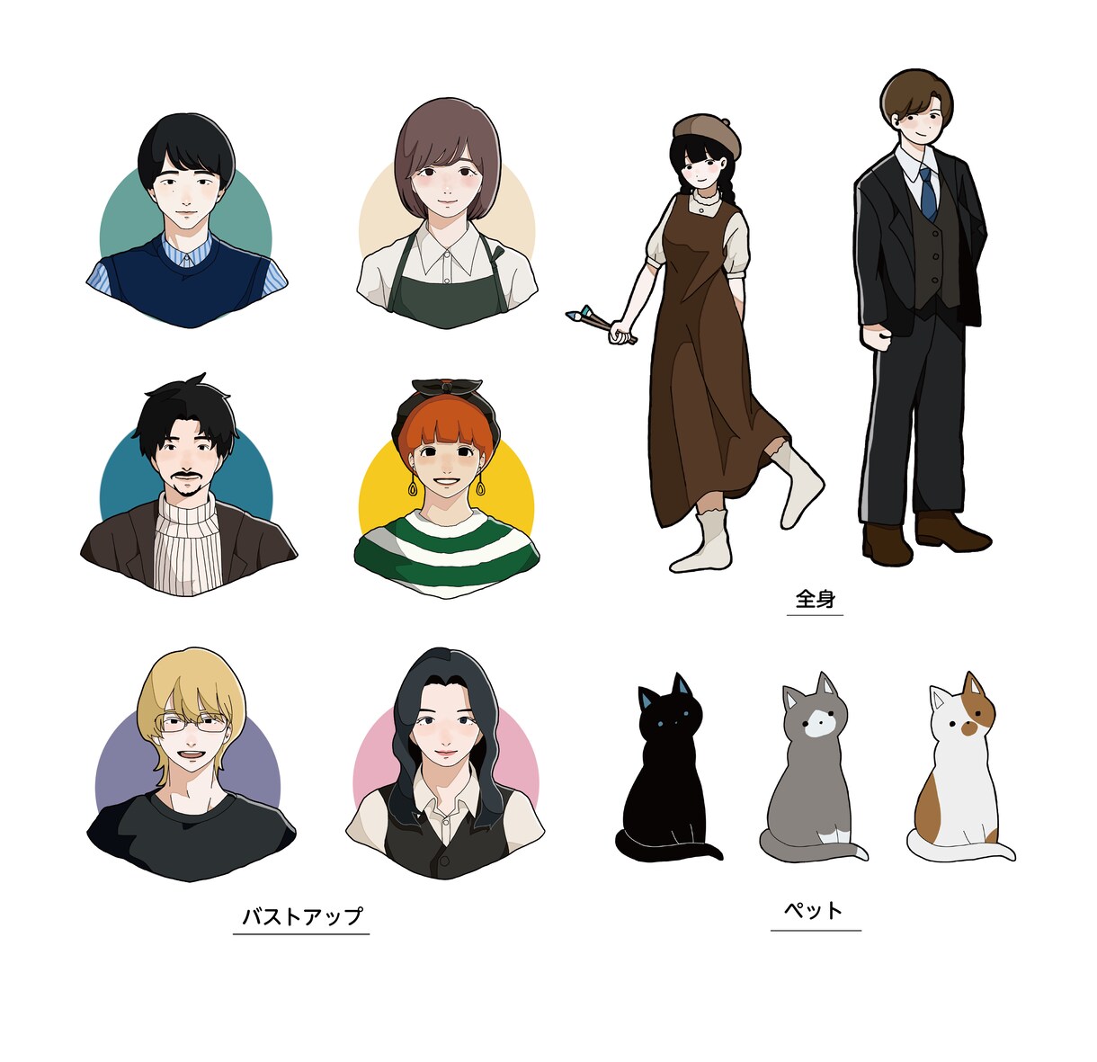 ビジネスの場でも使いやすい似顔絵を制作します 名刺やアイコンにぴったりな、シンプルなイラストです。 イメージ3