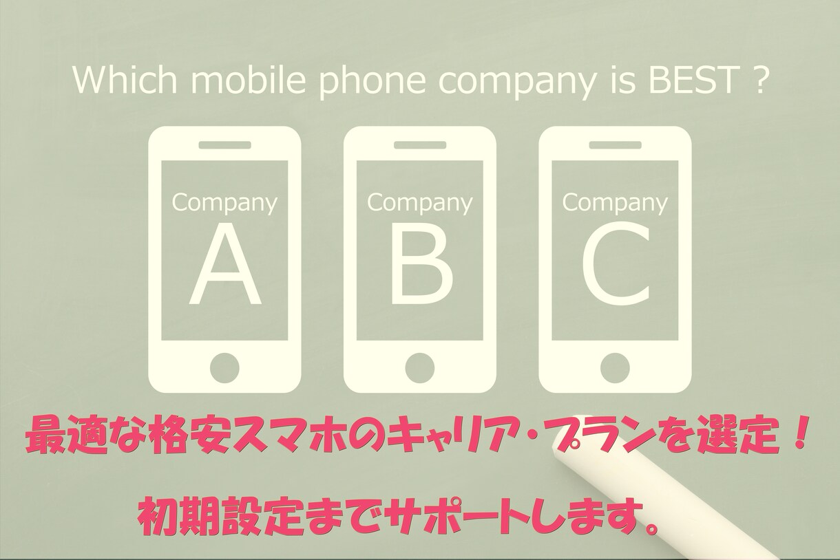 格安スマホ提案～購入、初期設定までサポートします 種類が多すぎる格安スマホ！最適キャリアとプランでお得に！ イメージ1