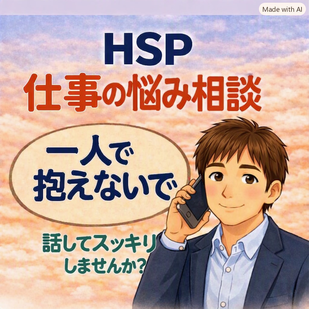 HSP｜カウンセリングで仕事の悩み軽くします 3分から始められます。介護士の傾聴力で心に寄り添います☘️ イメージ1