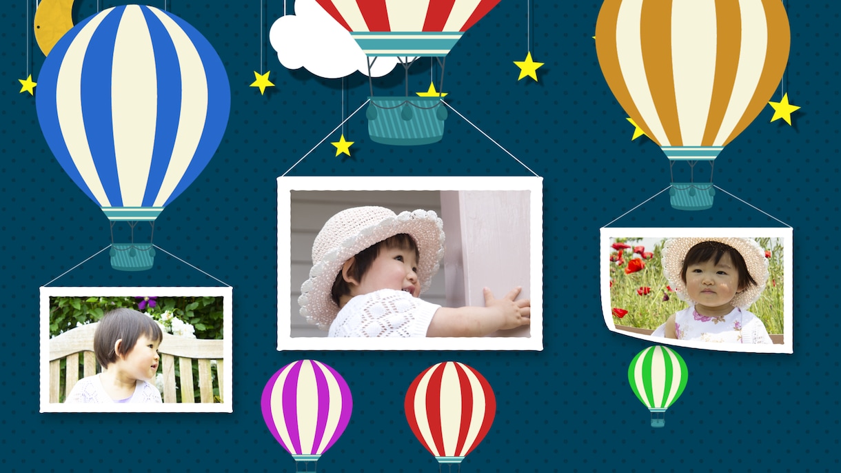 お子さまの「お誕生日記念動画」を制作いたします スマホやPCで見れる「動くフォトアルバム」 イメージ3