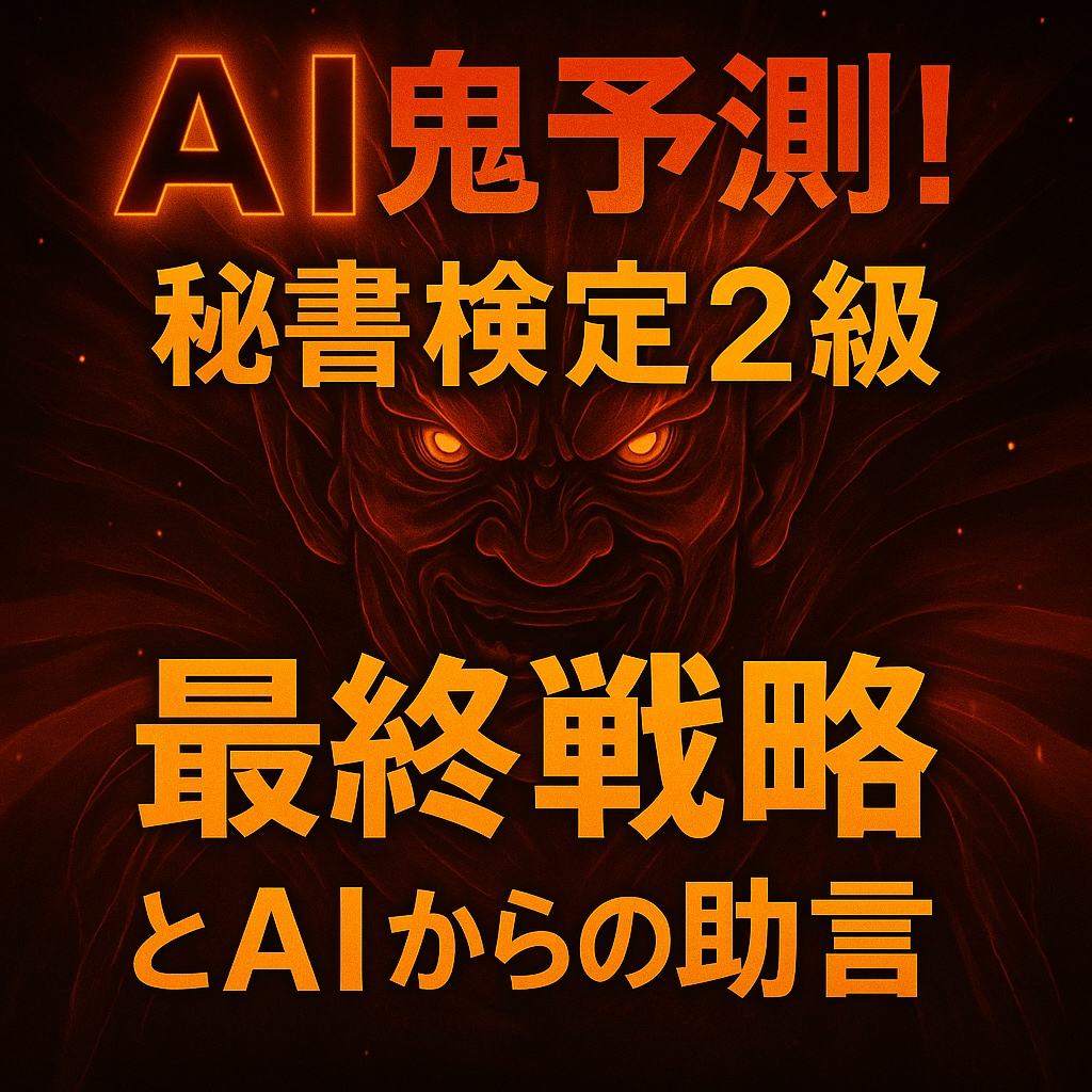 AI鬼予測問題集：秘書検定2級 2026年版ます 合格率50％の登竜門を、最短で突破するための一冊 イメージ2