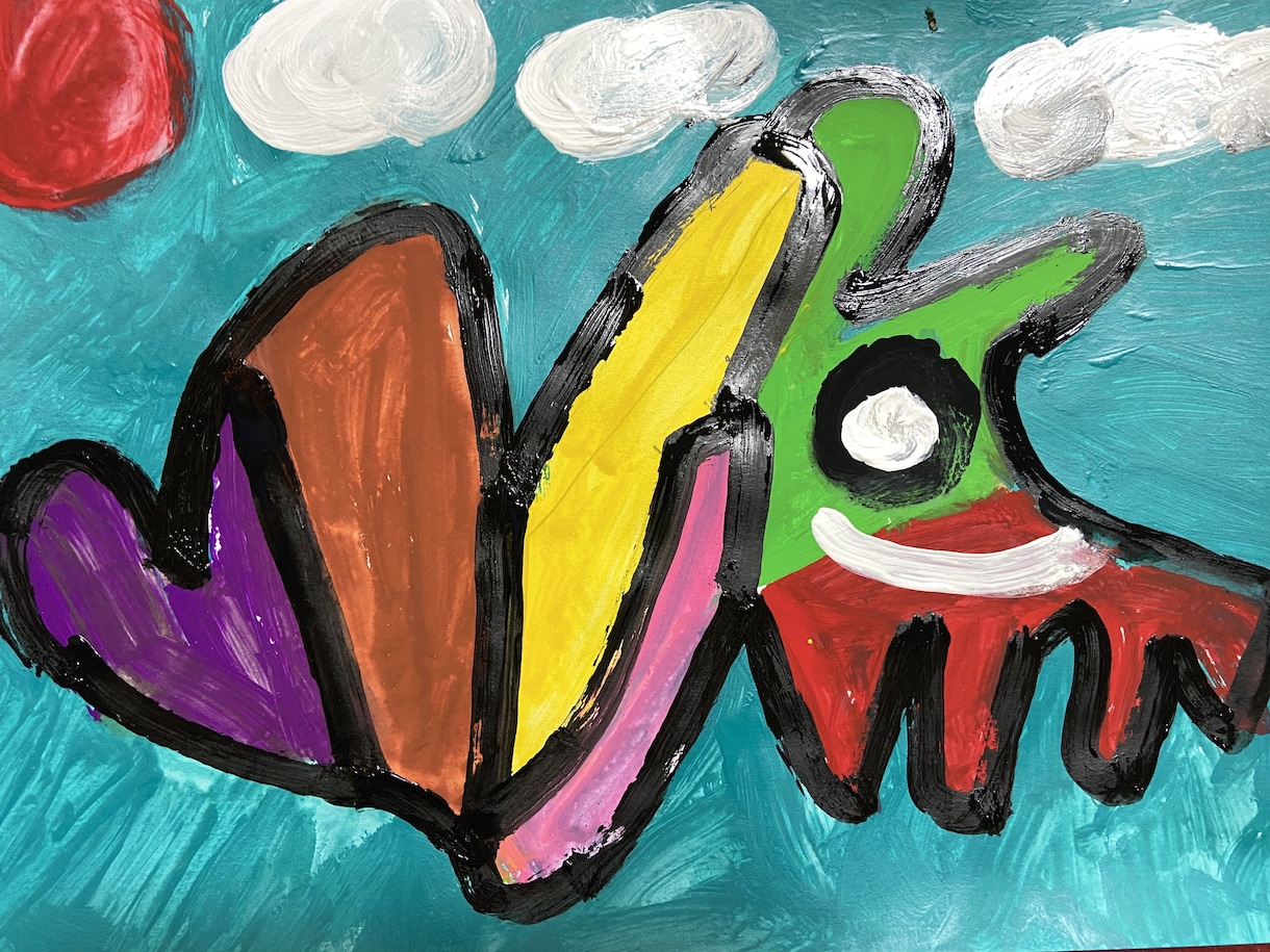 世界に1枚だけの絵描きます アクリル絵の具で26cm×37.5cmの画用紙に描きます イメージ3