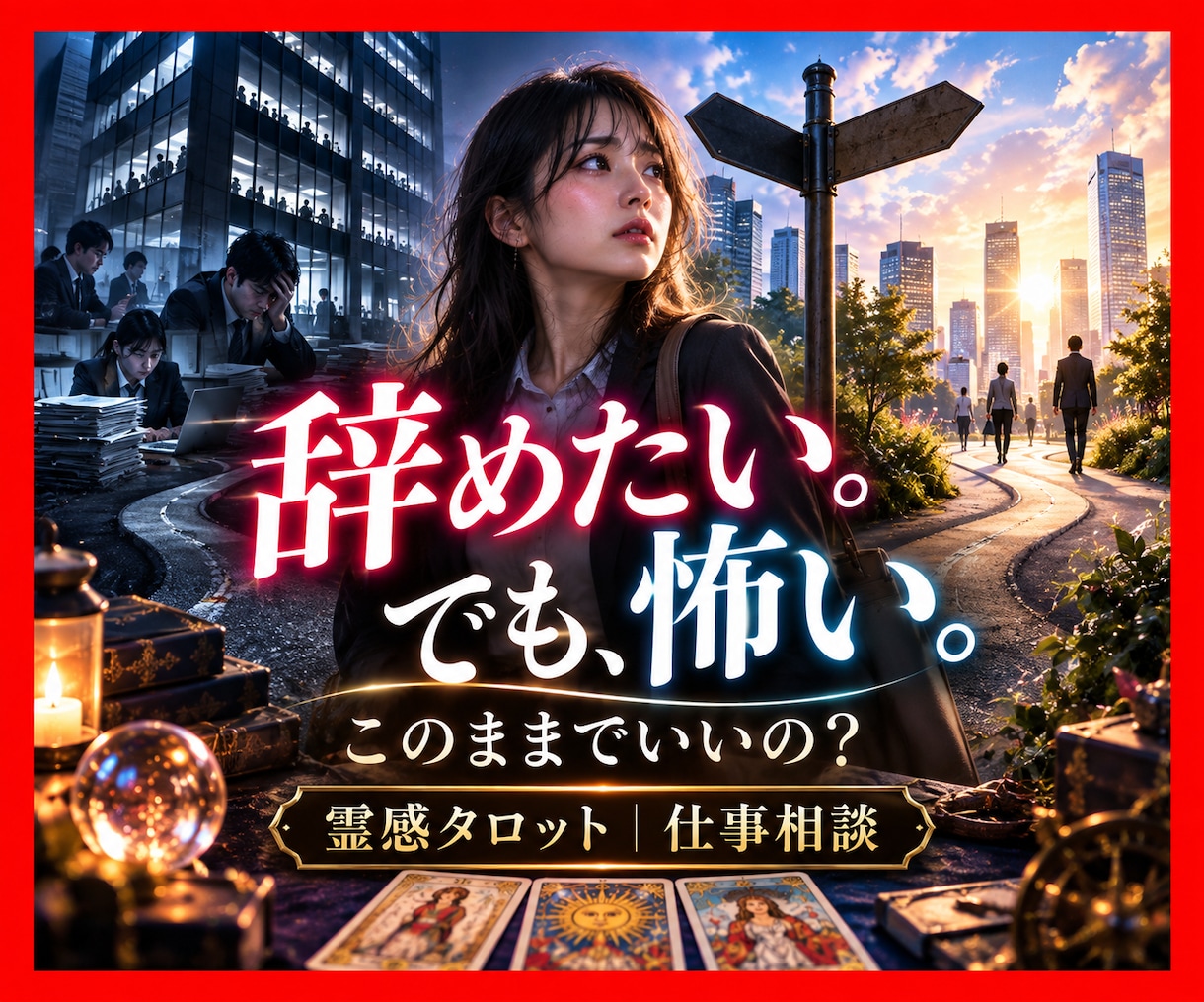 転職する？残る？霊感タロットで仕事の迷いを占います 話を聞きながら、あなたが進みたい方向を一緒に探します イメージ1