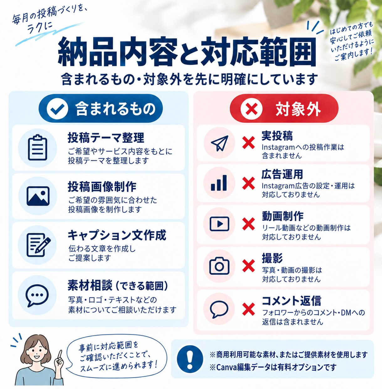 SNS運用を企画から投稿制作・改善まで支援します SNS投稿のお悩み、まとめて解決します イメージ7