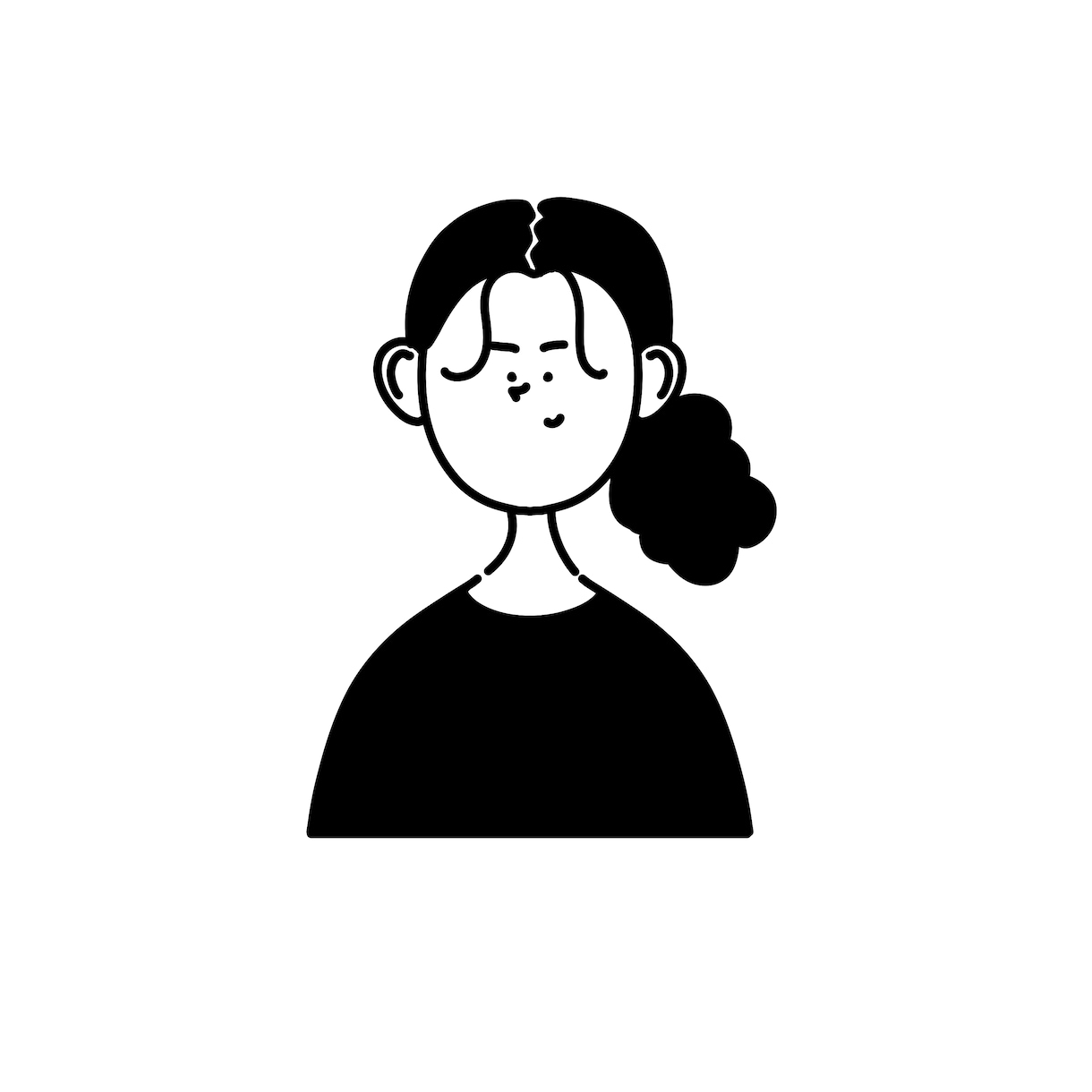 白黒のシンプルなアイコンを提供します 汎用性の高い白黒の人物イラストを破格で提供いたします！ イメージ9