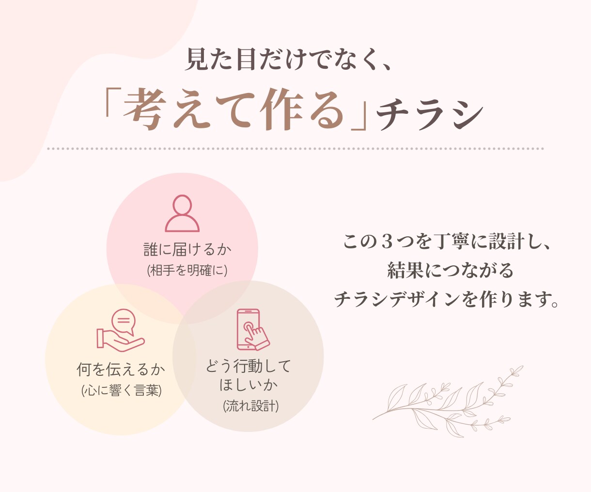 2集客につながるおしゃれな女性向けチラシ作ります 行動（来店・予約・問い合わせ）につながるチラシデザイン イメージ6
