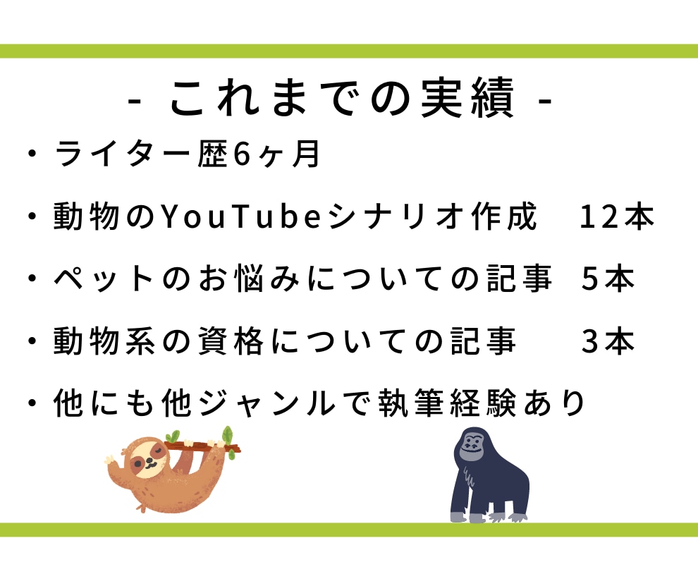 何でもあり！動物、ペットの文章の執筆します 1文字＝1円〜/1記事〜大量発注まで柔軟に対応します！ イメージ4