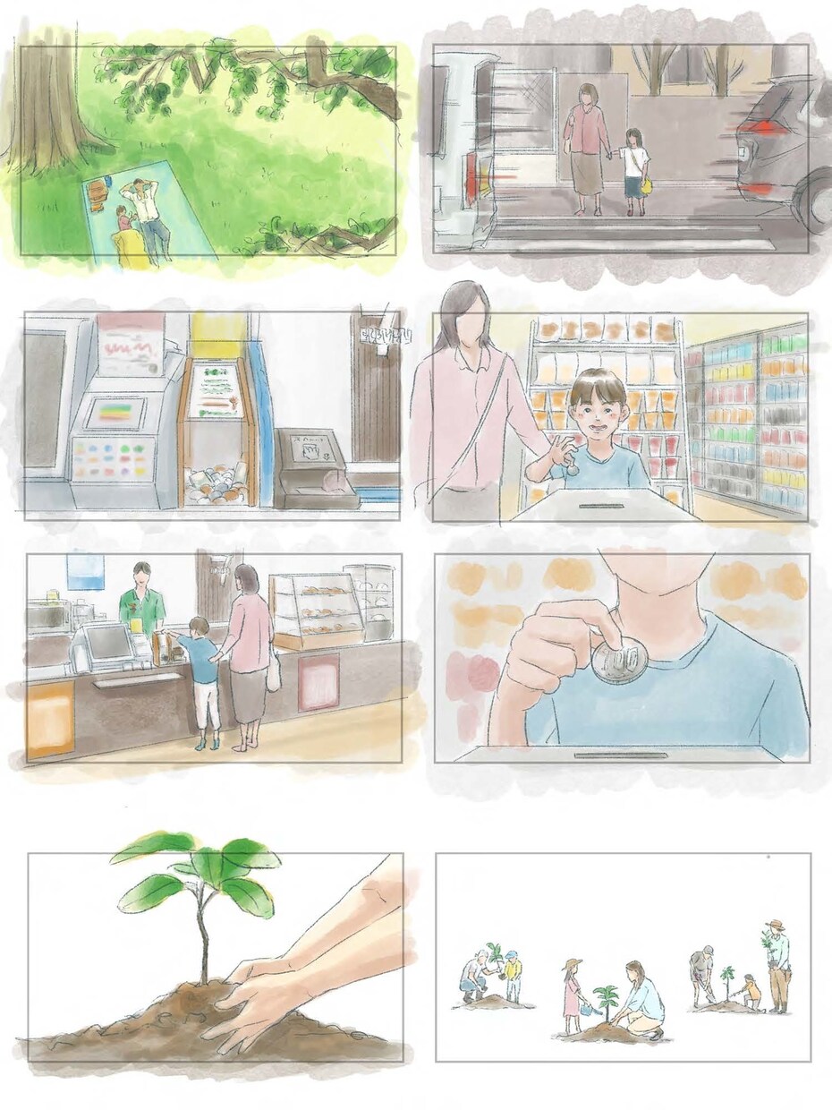 CM用絵コンテ/イラストカンプを制作します 様々なタッチに沿ってモノクロ、カラー両対応可 イメージ4