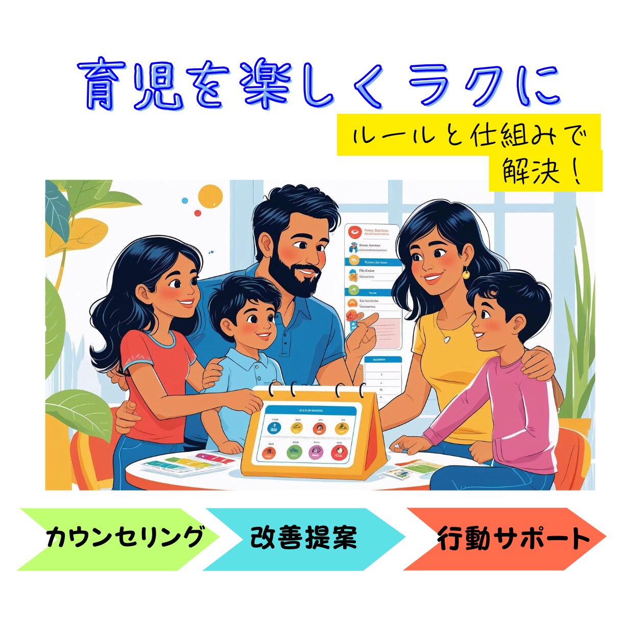 親のゆとりを生み出す家庭ルール・環境改善考えます 忙しいパパ・ママに心も時間もゆとりを持てるようにサポート イメージ1