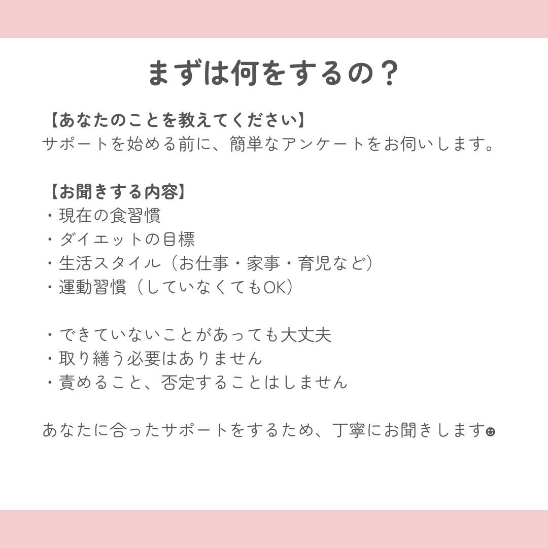 初回特別価格／自分を責めない痩せ習慣を整えます アラフォーおかんが寄り添う食事サポート イメージ3