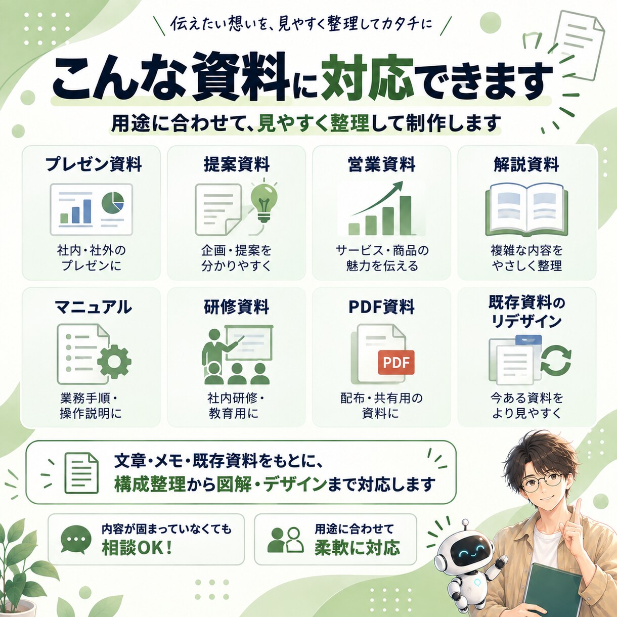 PowerPoint・PDFを整理して作成します 文章整理・構成・図解・デザインまでまとめて対応します イメージ4