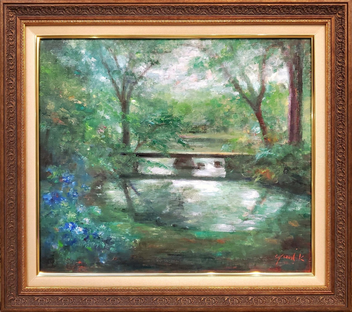 印象派のようなタッチのプロの画家が油絵を制作します サイズ:F10/額付/表紙絵/商用利用可能/贈答品 イメージ3