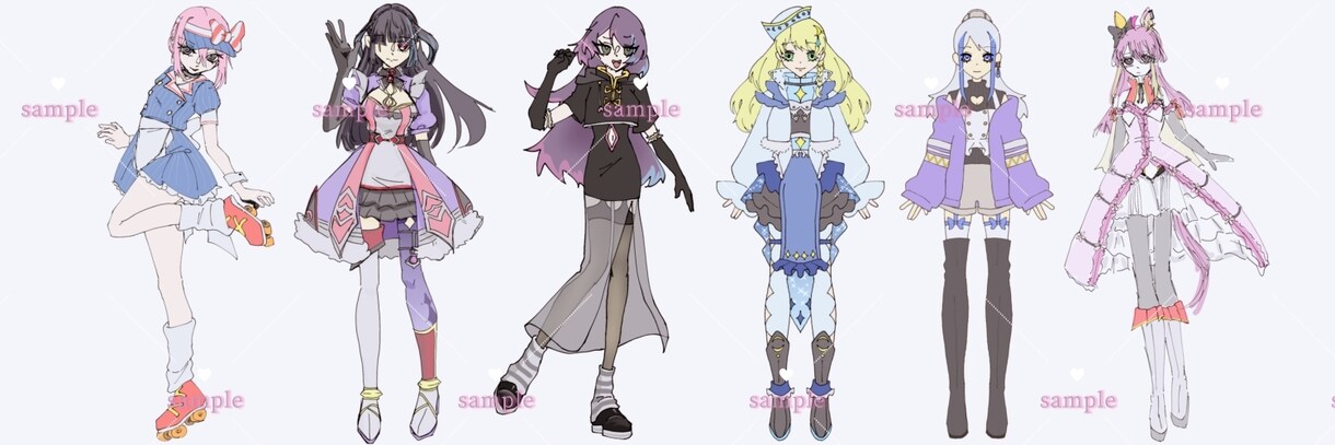簡易のキャラクターデザインと立ち絵作成します 素早く丁寧に、急いでアイディアが欲しい方向けの資料作成 イメージ1