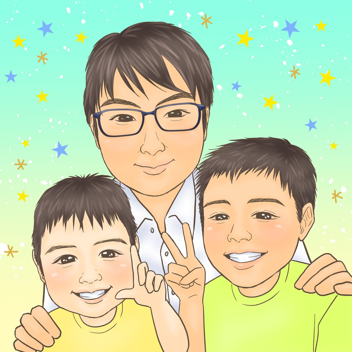 印刷発送可◎送料込！ほどよくリアルな似顔絵描きます お安くご提供中♪名刺やアイコン、プレゼントにも◎ イメージ5