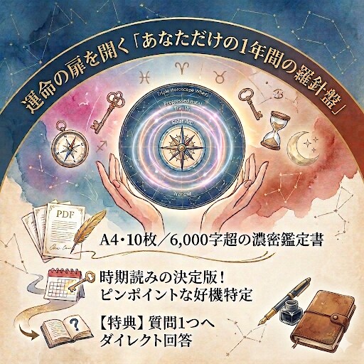 西洋占星術であなたの一年を優しく読み解きます 複数の技法と図解により、運勢を丁寧に導き出します イメージ1