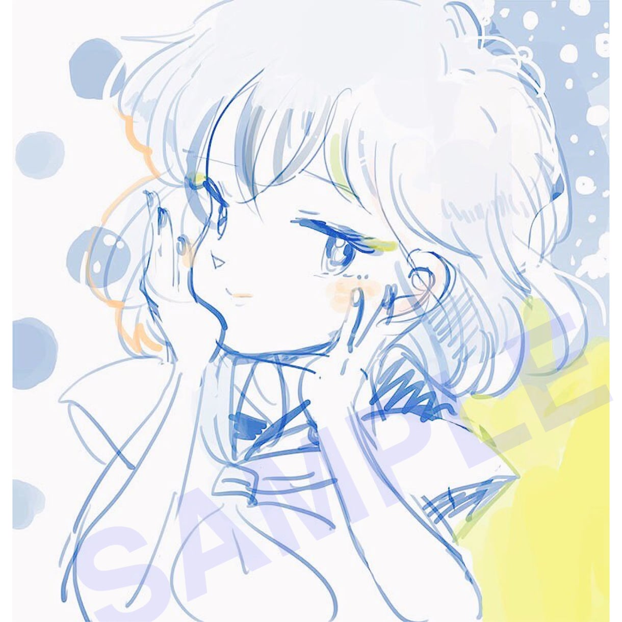 アイコンイラスト作成承ります 柔らかいイラスト。レトロ　少女漫画風　やさしい イメージ3