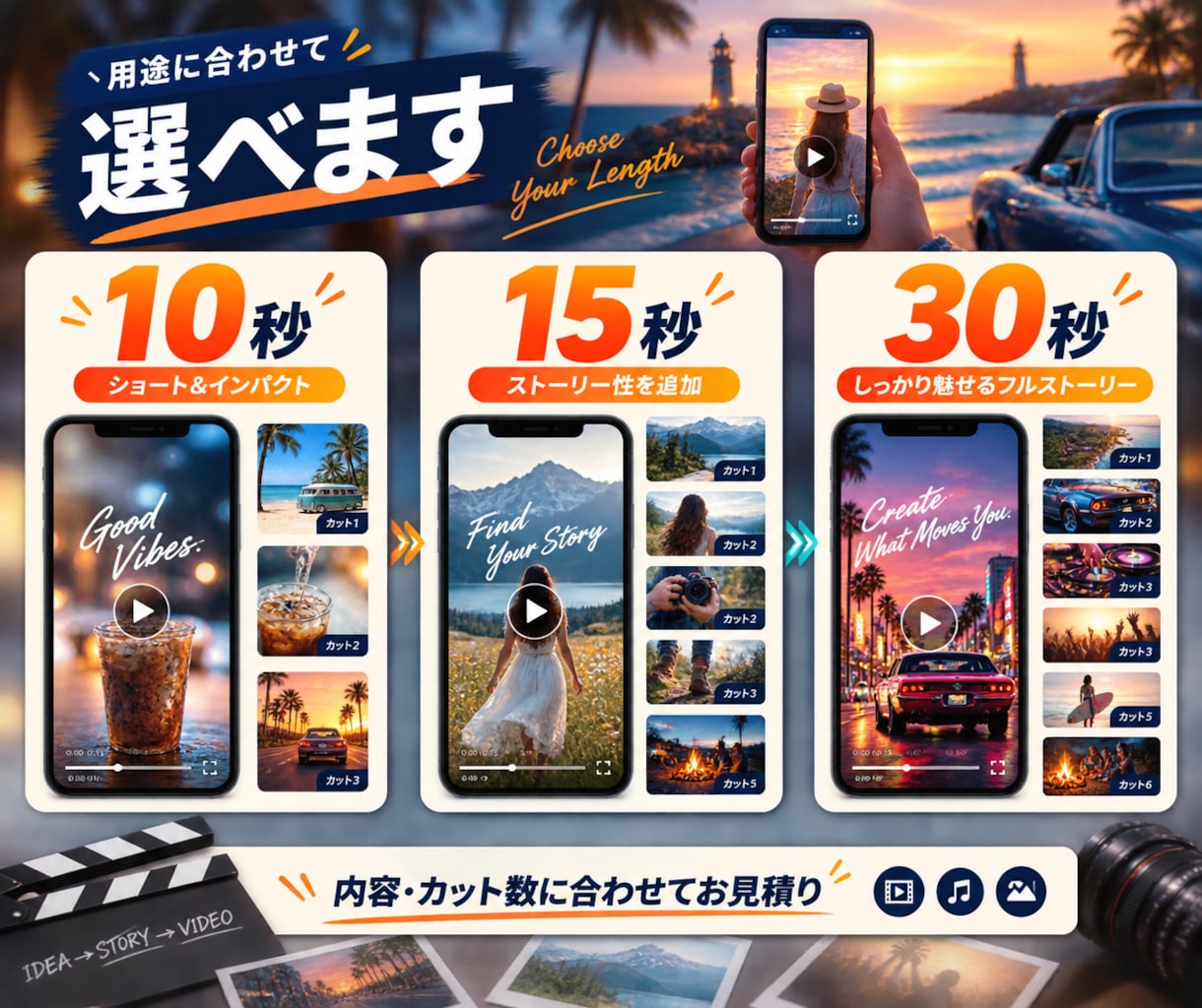 世界観のある縦型AIプロモーション動画を制作します 商品やブランドの魅力を、印象に残る映像で伝えます イメージ2
