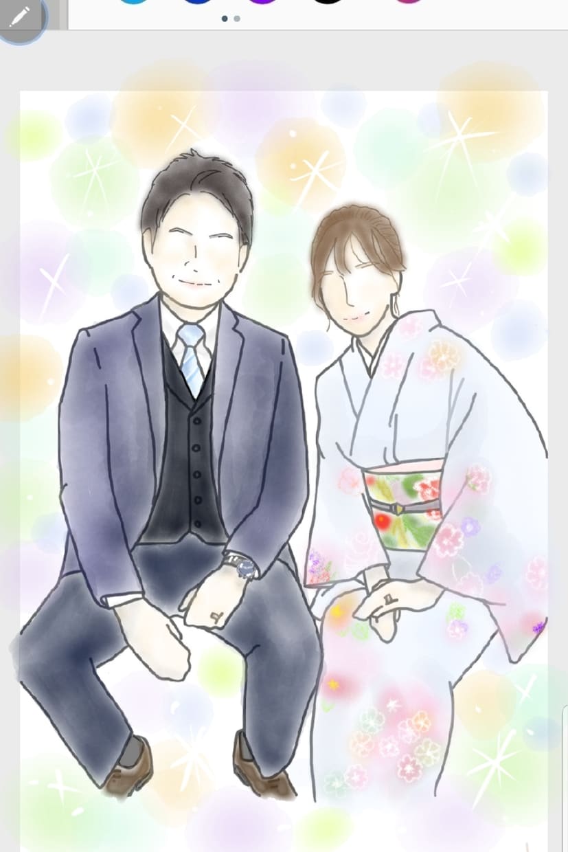 雰囲気ある人物画描きます 記念の写真を絵にして特別感を！ イメージ1