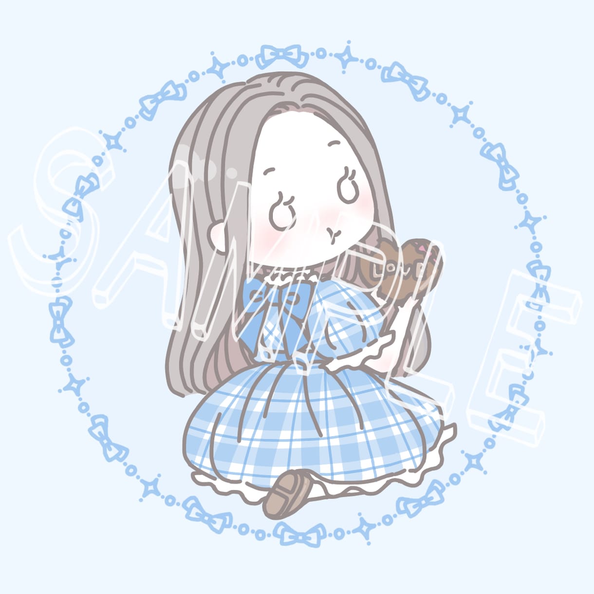 可愛い女の子のアイコンを描きます ミニキャラの女の子をパステルカラーで イメージ6