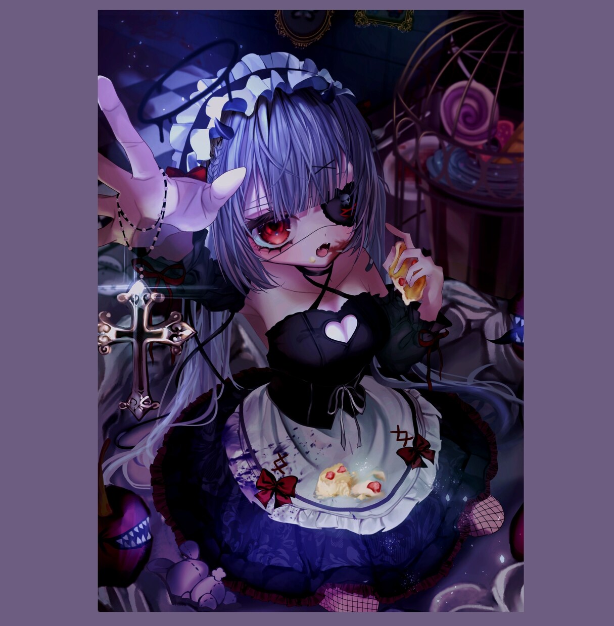 最短7日！ダークめな可愛いイラスト制作致します サムネイル、アイコン、グッズなどに！ イメージ7