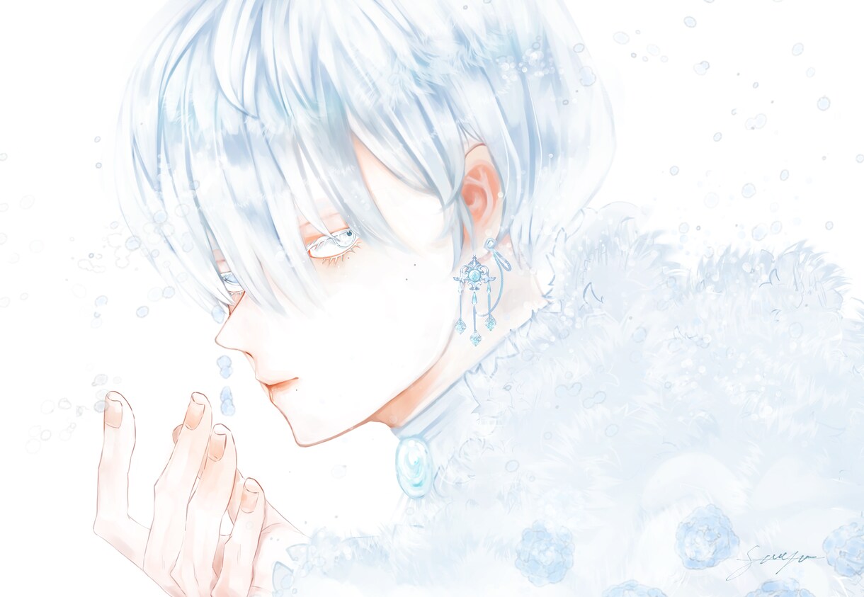 透明感あるイラストを描きます 透き通るような美麗イラストを提供します イメージ7