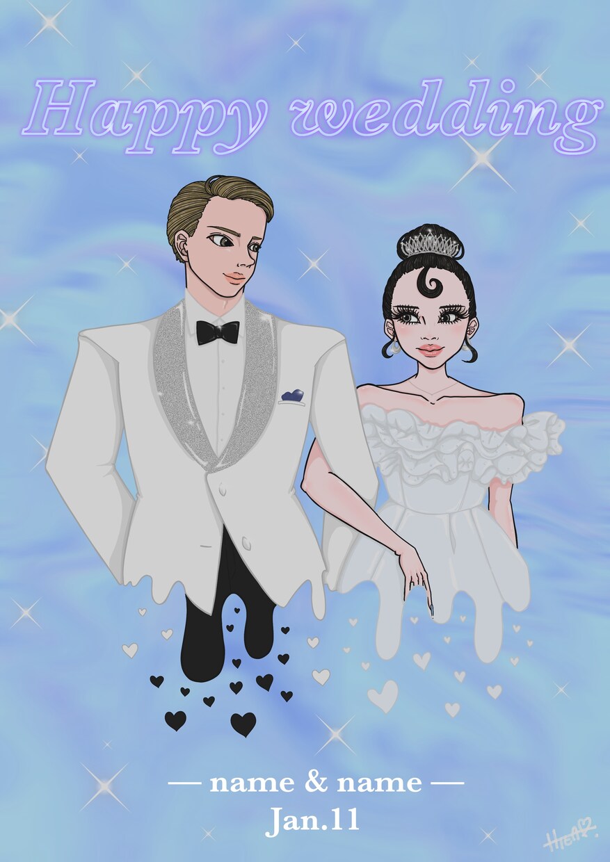 ウェディングイラストKAWI♡く描きます おふたりのウェディングKAWAIIく描かせてください♡ イメージ2