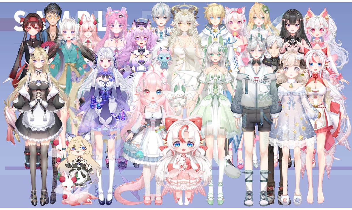 初心者向け！Vtuber高品質2Dモデリングします 修正無制限、あなたの理想のモデルをコミコミ価格で制作します！ イメージ8