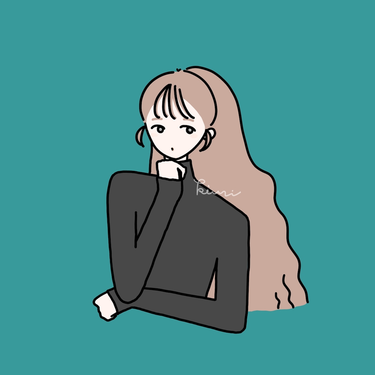 シンプルな人物イラスト制作します ✳︎SNSや名刺のイメージUPに✳︎ イメージ1