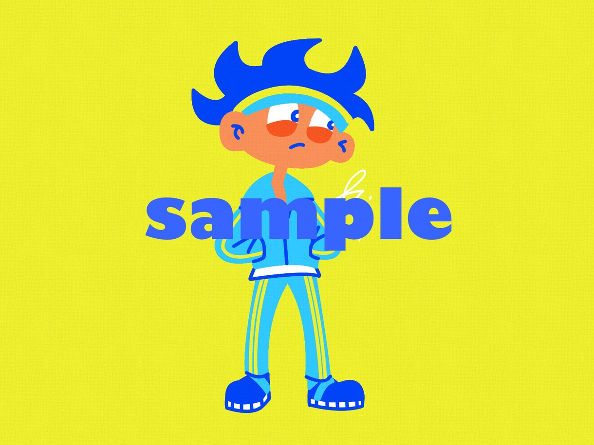 レトロで可愛いキャラクターを作成します レトロで可愛い涙袋を強調したキャラクターを作成します！ イメージ5