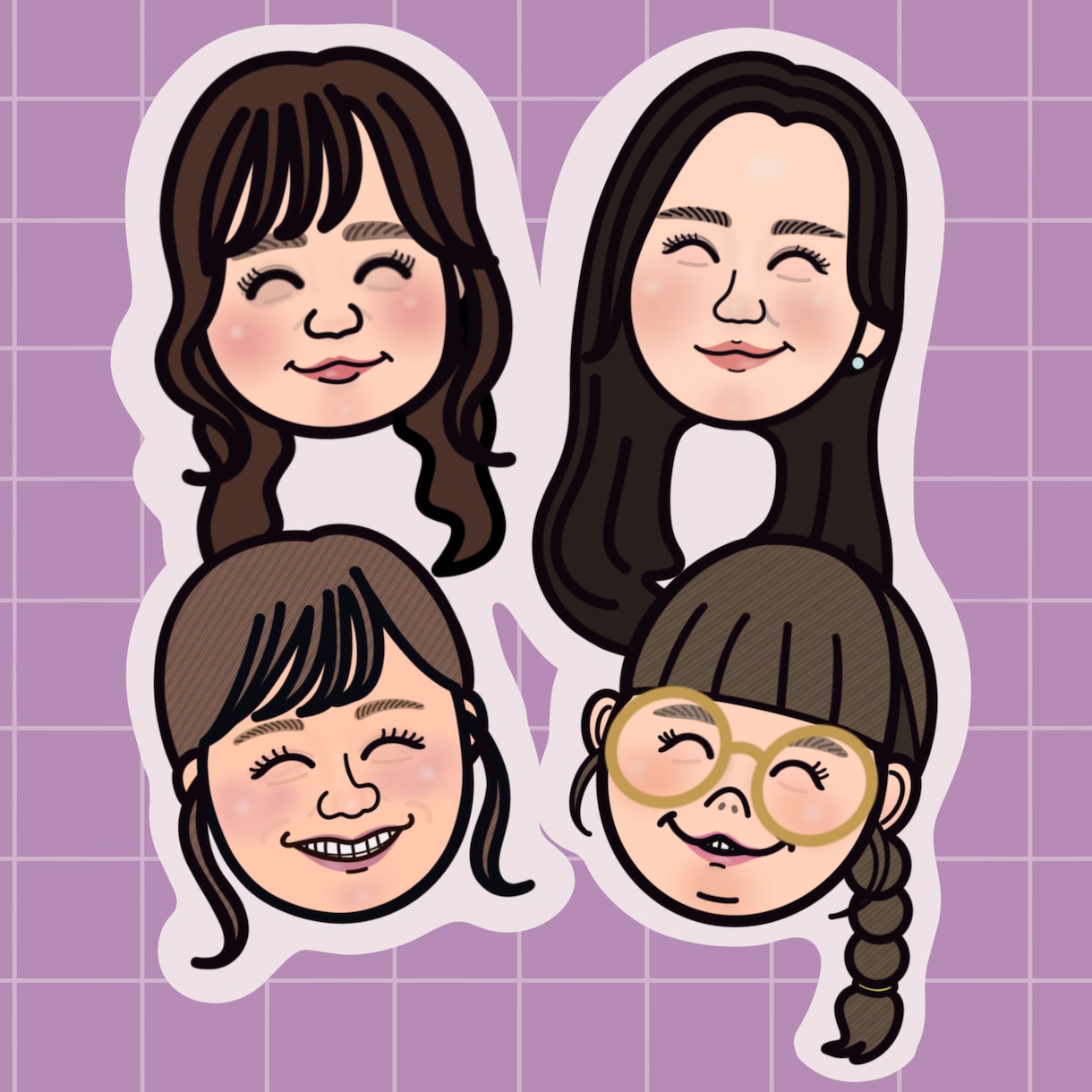 ほっこり可愛いポップな似顔絵描きます その人らしさを大切に笑顔になれる似顔絵をお描きします イメージ2