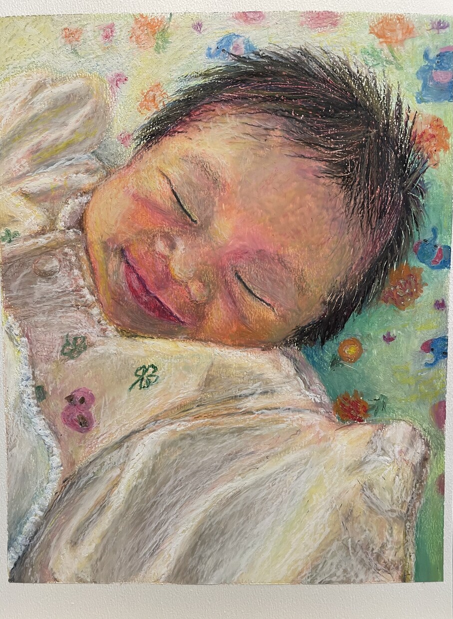 クレヨン画でペットや家族の肖像画を描きますます 油絵のような重厚感。大切なうちの子を暖かく残しませんか？ イメージ3