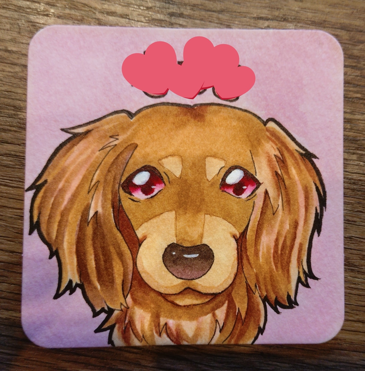 コピックで描く！可愛い犬の似顔絵制作します ふわふわの毛並みと大きな瞳で愛犬を可愛く描きます♪ イメージ2