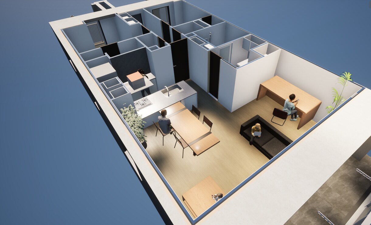 マンション住戸プランを3Dパース付きで提案します ～お施主様説明用に2次元図面とともにパースも作成します。～ イメージ5