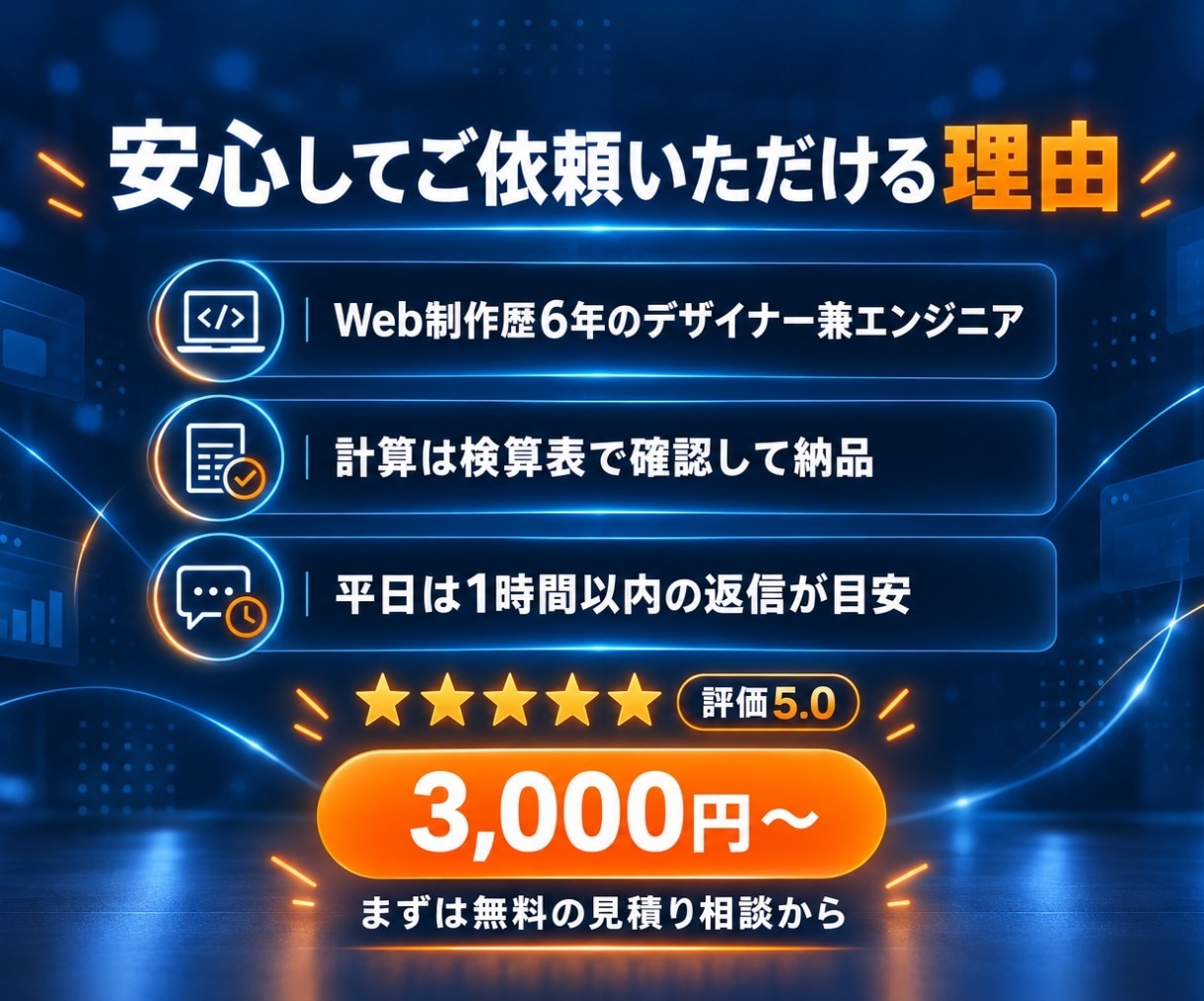 おしゃれな料金シミュレーター・自動見積りを作ります 選ぶだけで概算が出る｜デモあり・スマホ対応・月額0円 イメージ5