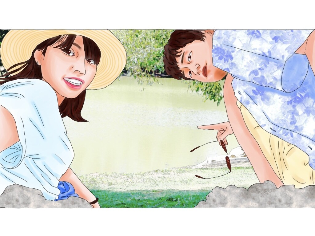 あなただけの似顔絵ウェルカムボード描きます 新郎新婦様の特徴をとらえ、特別な一日を彩る1枚に仕上げます イメージ3