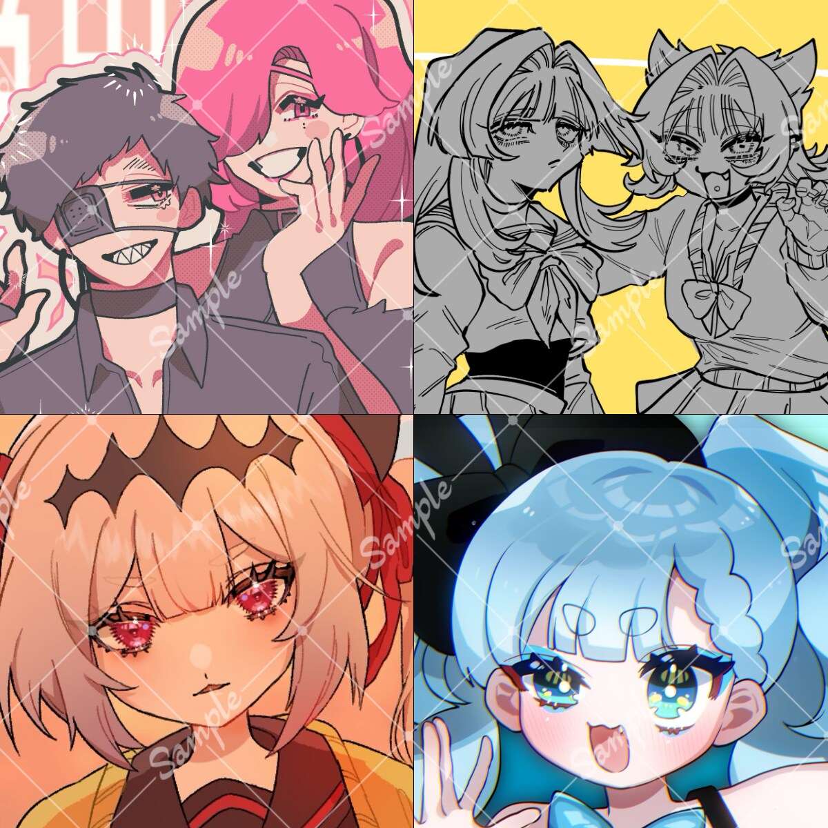 アイコン/夢絵/サムネ◎イラスト制作承ります 使用用途自由！デザイン構図などお気軽にご相談ください♪ イメージ5