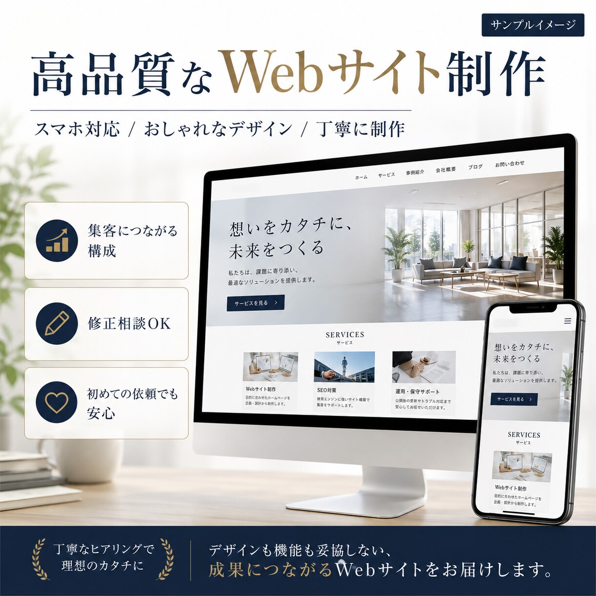 個人店向けホームページ制作します 個人店の魅力が伝わるサイトを丁寧に作ります イメージ1