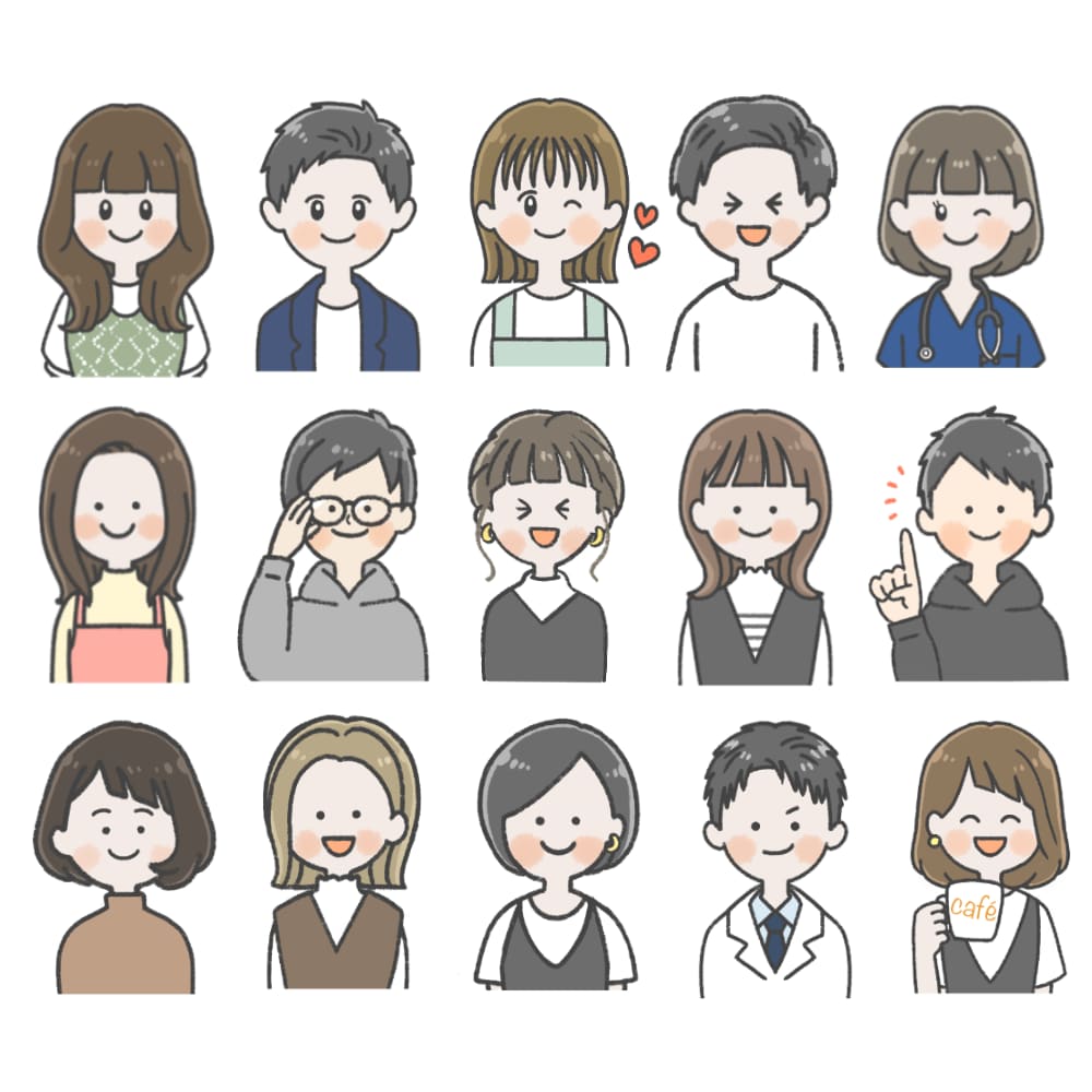 表情差分3点500円！ゆる優しいアイコン描きます 【男性にも女性にも人気の作風で、SNSやブログの印象◎に！】 イメージ2
