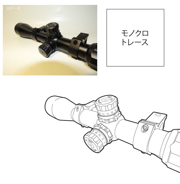 写真や画像のモノクロ線画にします カタログや説明書、プレゼン資料用図などに イメージ2