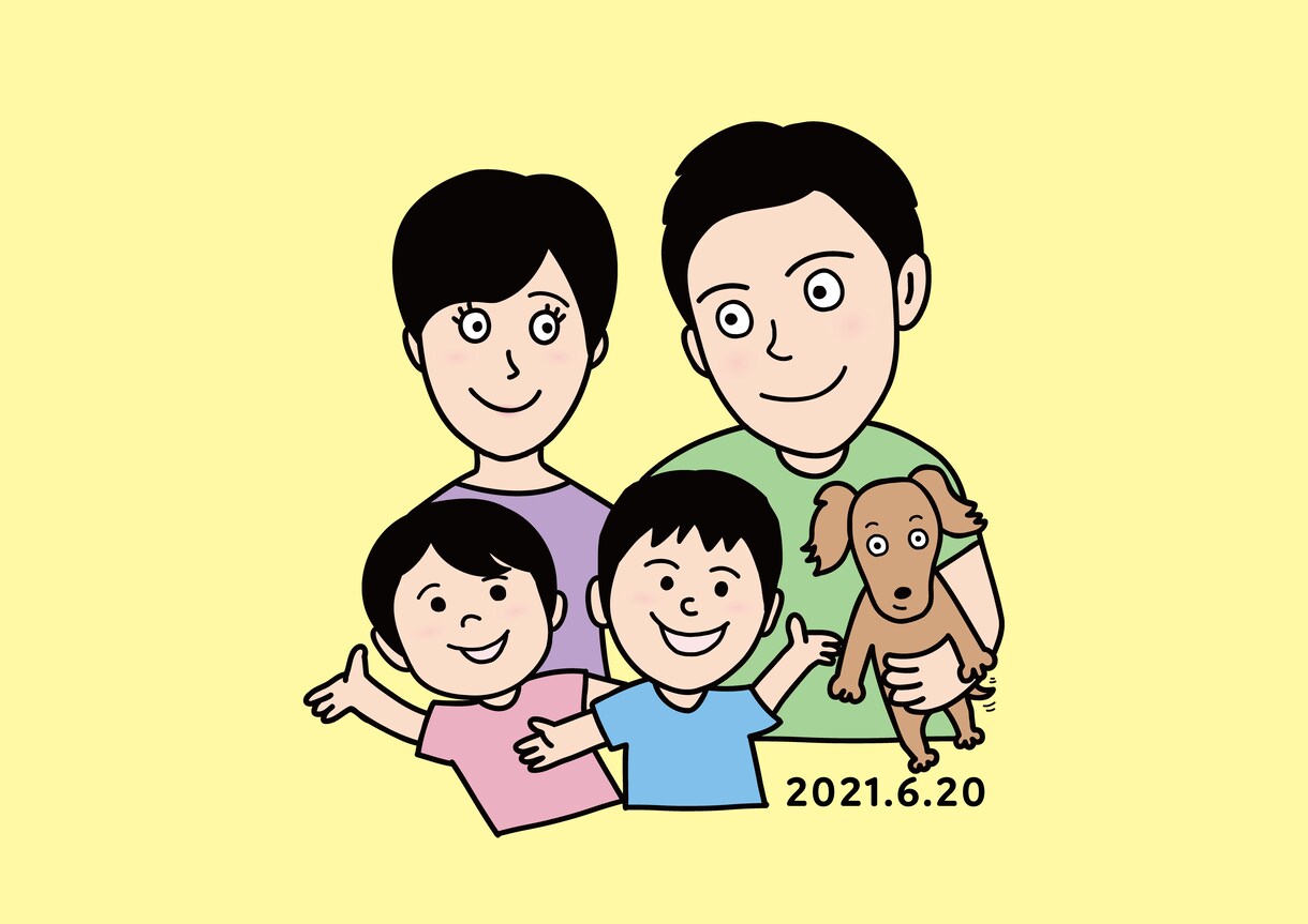 大好評！似顔絵のイラストをポップに可愛いく描きます SNSや名刺に！一度見たら忘れない。なんか分かる似顔絵です。 イメージ9