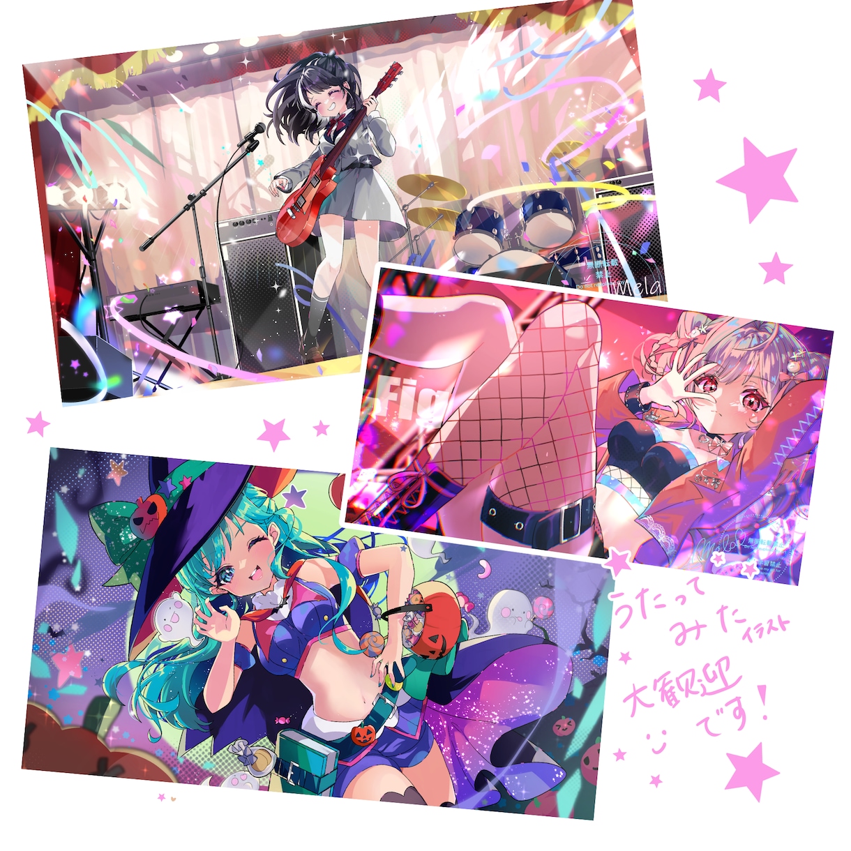 Vtuber配信サムネ・歌ってみたイラスト描きます 歌ってみた / 配信 / SNS / かわいい女の子 イメージ3