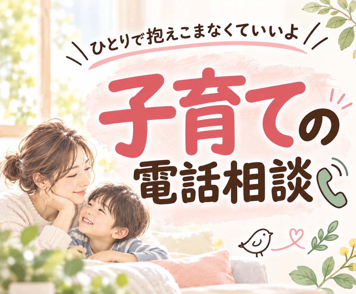 育児中のモヤモヤ、孤独感をカウンセラーが傾聴します 産後/不安/発達/受験/思春期/ママ友｜何でも話してOK イメージ1