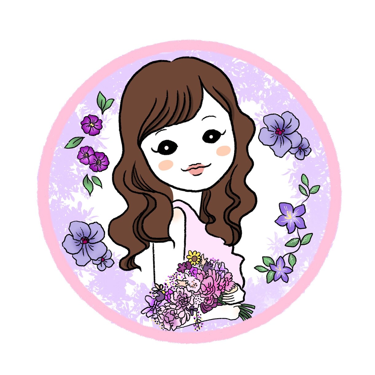 おしゃれで個性的なガールズイラストアイコン描きます 似顔絵じゃないのになぜか似てる雰囲気イラストアイコン イメージ7