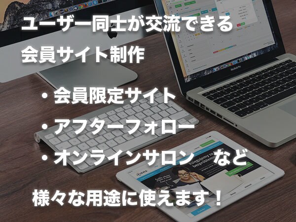 ユーザー同士が交流できる会員サイトを制作します 非公開の会員サイトやオンラインサロン、アフターフォローに最適 イメージ1