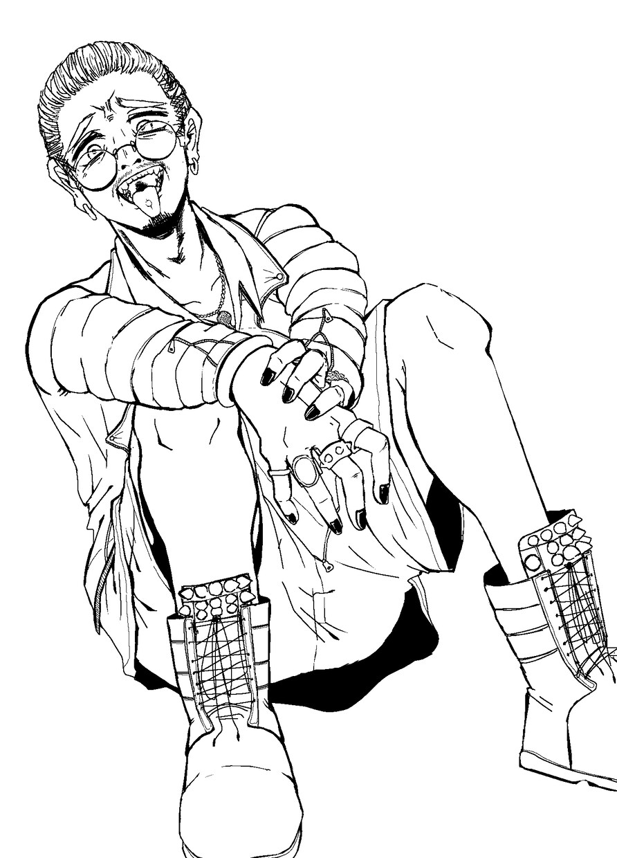 最安値！男女どっちもOK！線画イラスト描きます 5000円から値下げ！細かなディテールまで再現致します イメージ4