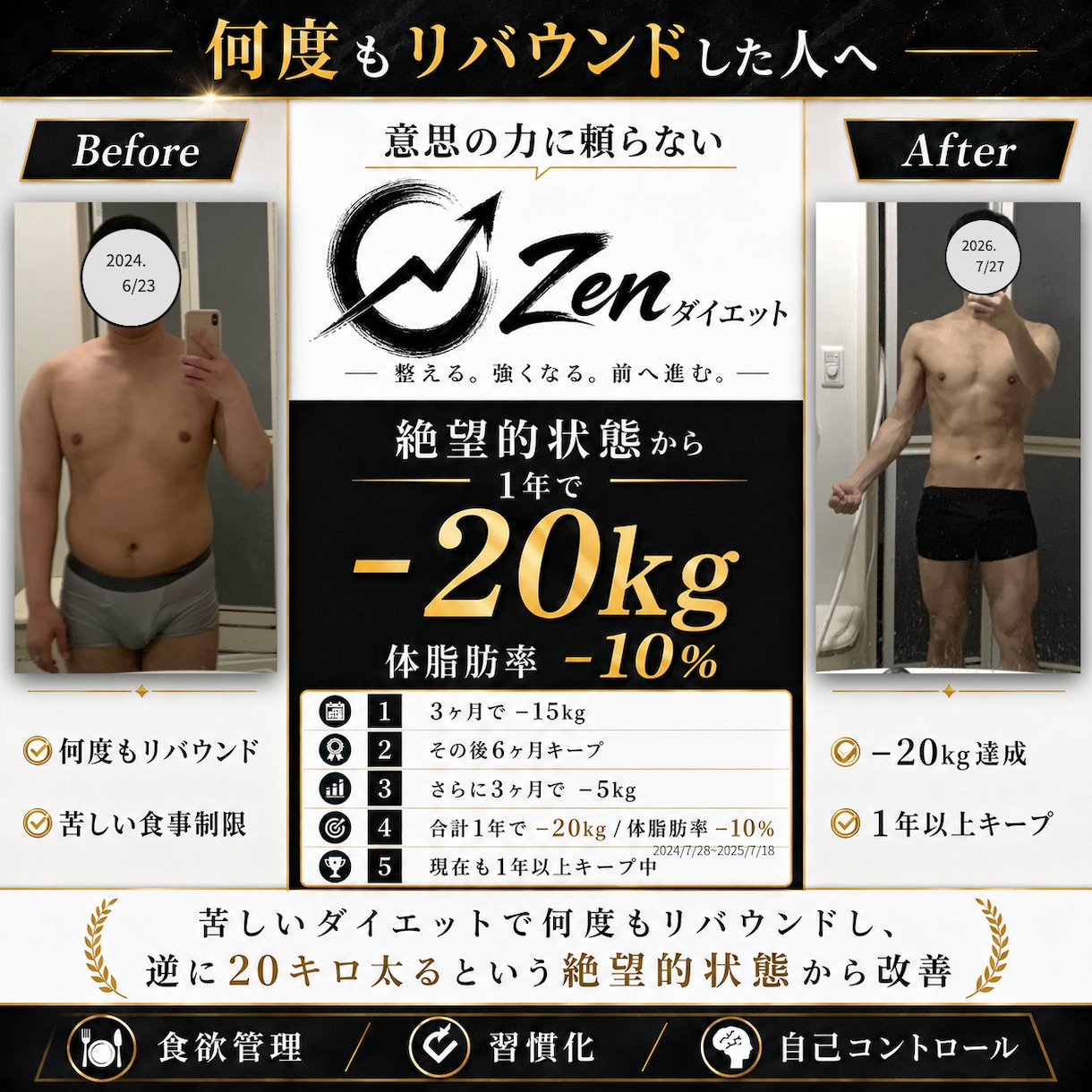 理想の自分になる挑戦を本気でサポートいたします 継続しやすい仕組みでダイエットの成功確率を圧倒的に高めます イメージ1